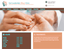Tablet Screenshot of handclinic.com